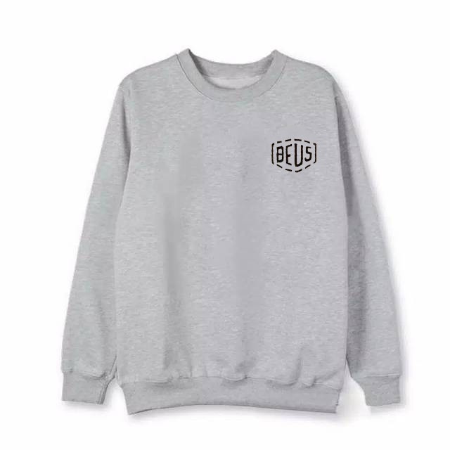 SWEATER CREWNECK UNISEX TEBAL LEMBUT BEUS FLEECE PREMIUM TERBARU,