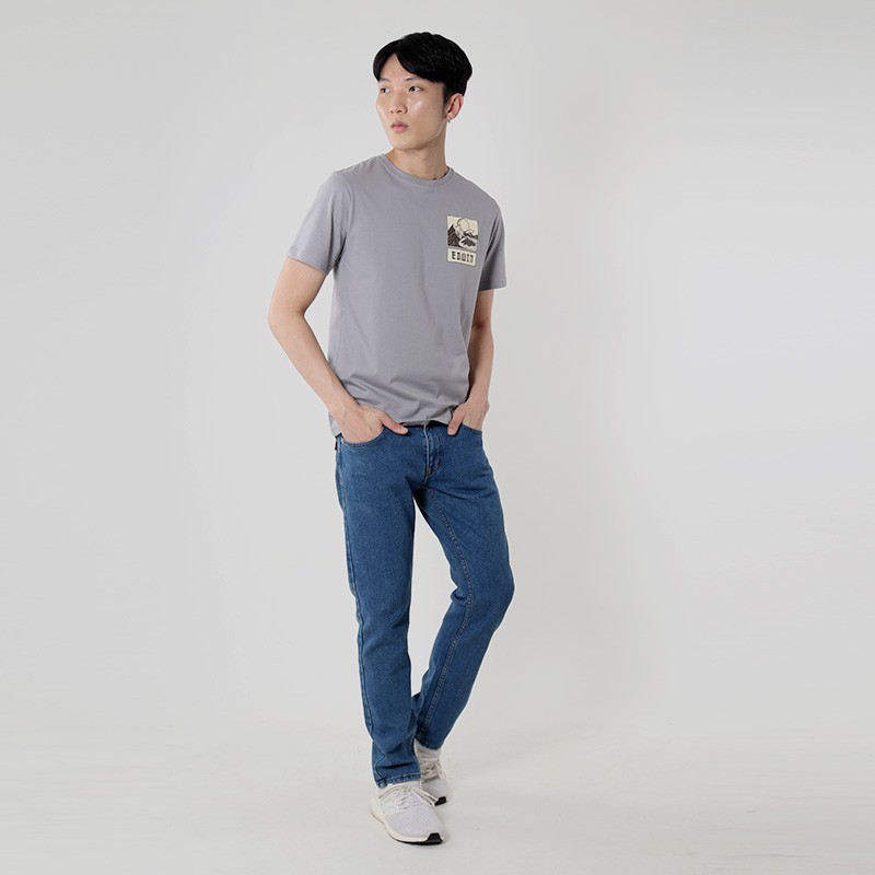 Edwin Unisex 3.0 Limited Edition T-Shirt Rinjani Grey Lengan Pendek - Man
