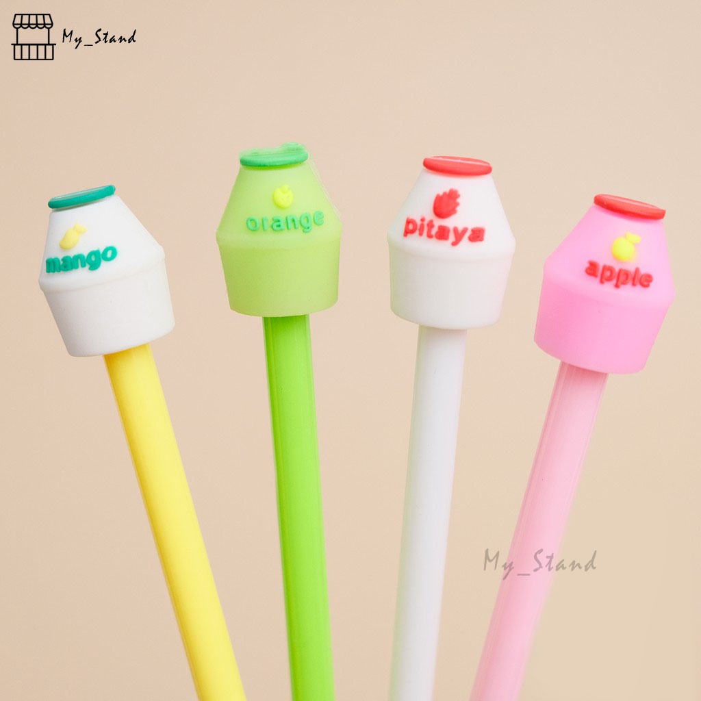 Satuan 1 & 4 pcs Pena Susu Bingrae Drakor Mango Orange Pitaya Apple Pen Bolpen Pulpen Bolpoin Karakt