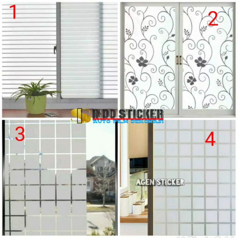 STICKER KACA SANDBLAST STICKER KACA ES BURAM MOTIF