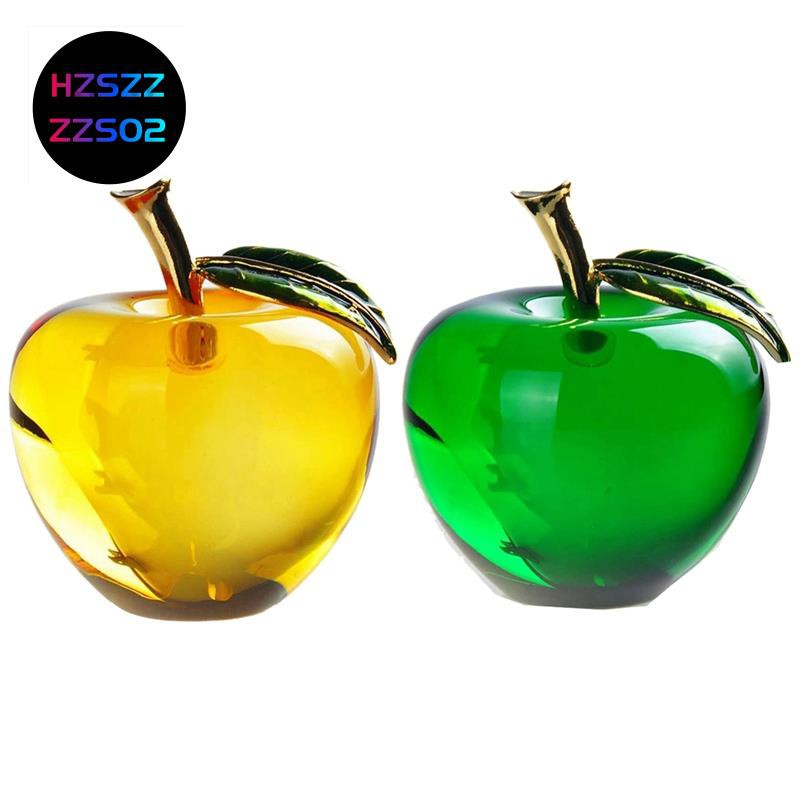 2pcs Pemberat Kertas Bentuk Apel Bahan Kristal Untuk Hadiah Natal