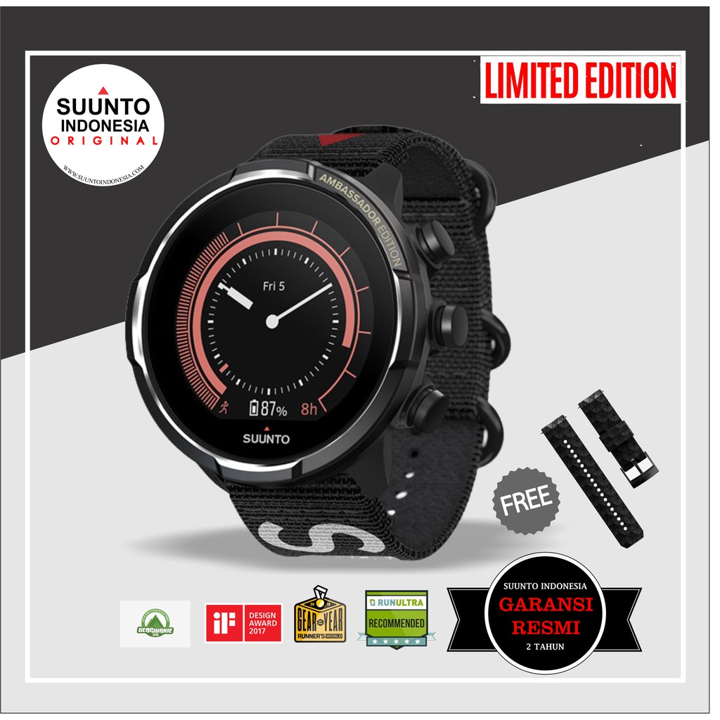 SUUNTO 9 BARO TITANIUM AMBASSADOR E ORIGINAL GARANSI RESMI ( JAM TANGAN SMART WATCH)