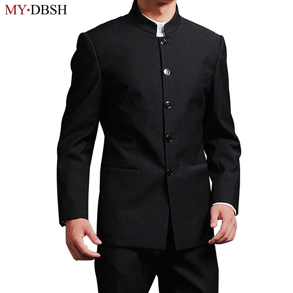 BLAZER SETELAN PRIA SHANGHAI 2IN1 FULL HITAM BAHAN TWIST NIKAYU + CELANA HITAM FORMAL