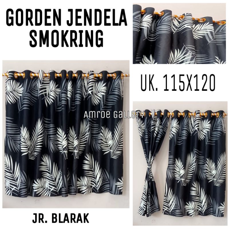 Gorden jendela pendek  minimalis ring Smokring UK 115x120