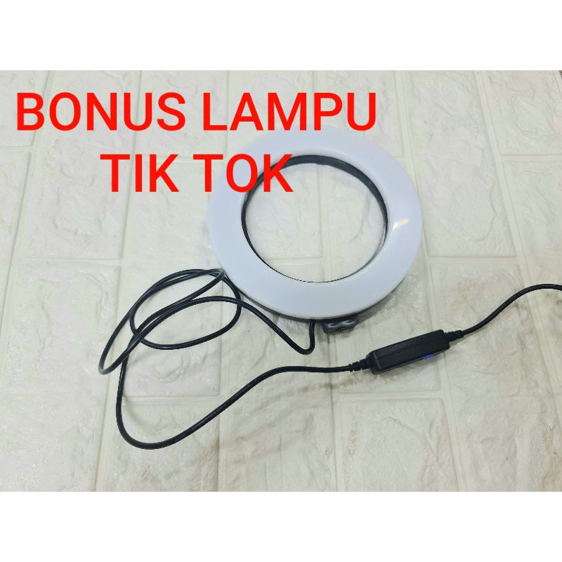 Tripod Mic Stand Mic Meja ShockMount Microphone Adjustable - StandKaki Bulat BONUS LAMPU TIKTOK