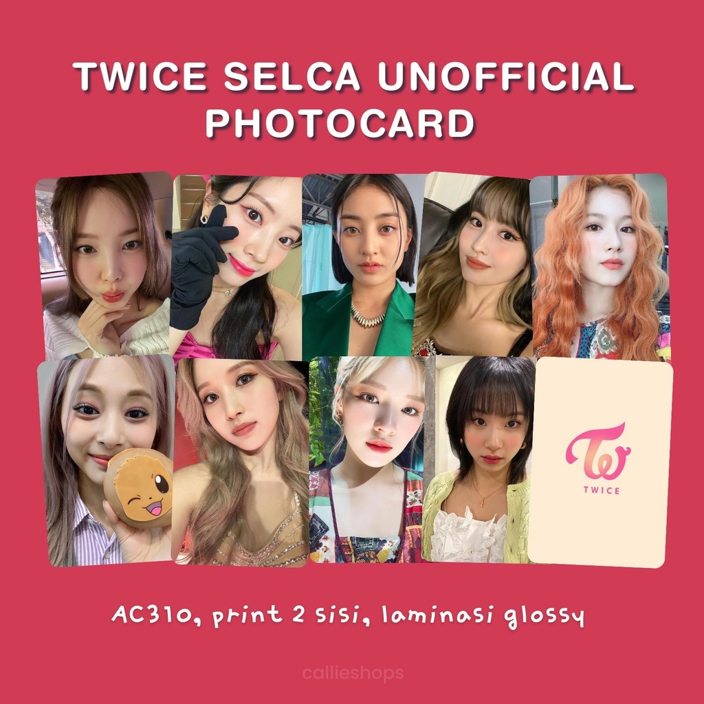 TWICE Selca Unofficial Photocard Nayeon Sana Momo Tzuyu Mina Jeongyeon Jihyo Chaeyoung Dahyun