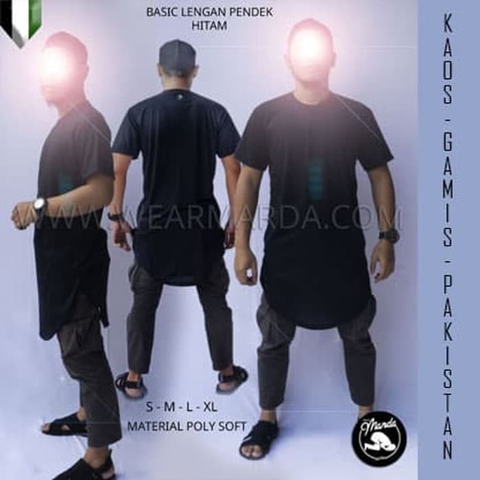 Baju koko gamis pakistan Hitam - Putih S TERBAIK