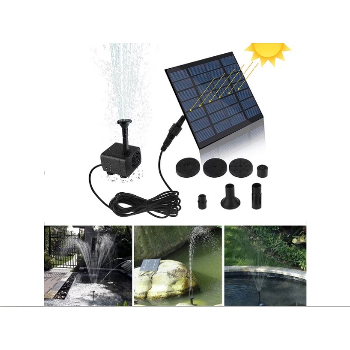 Solar pump pompa DC dengan solar panel 5W water pump submersible
