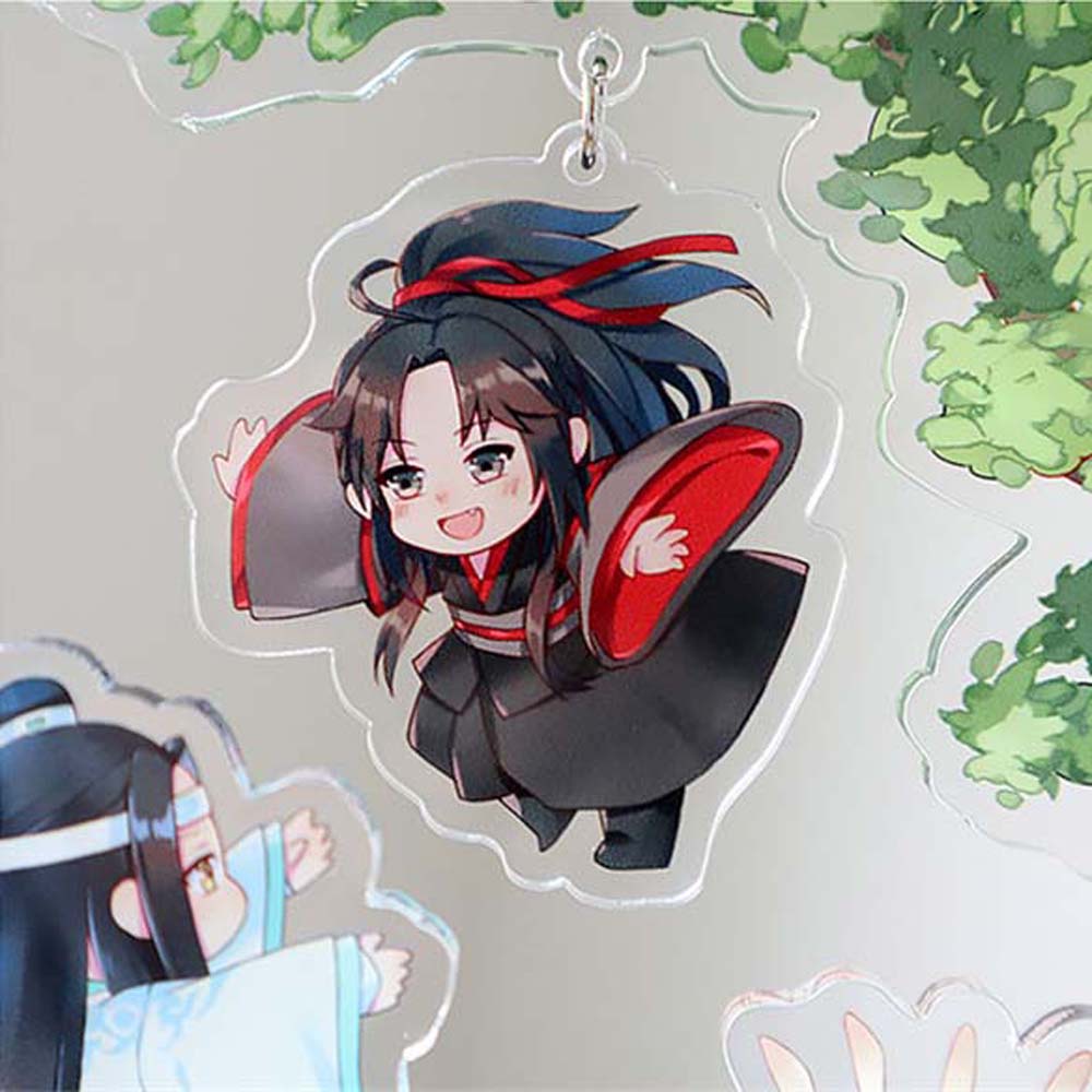 QUINTON Fans Gift Mo Dao Zu Shi Acrylic Figure Model Plate Acrylic Stand Figure Decoration Toys Collection Model Cartoon Anime Wei Wuxian Desktop Standing Card Lan WangJi Figure Model Toys