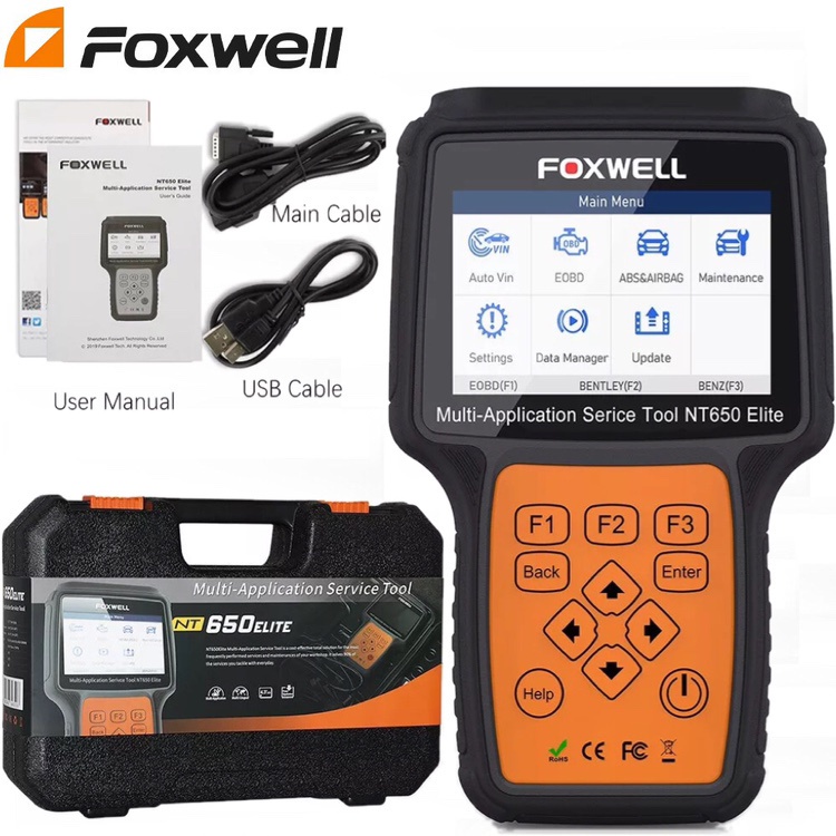 FOXWELL NT650 Elite Professional Obd2 Car Diagnostic Tool Odb2 Car Scanner Obd Car Diagnostic Scanner With More Than 25 Maintenance Reset Functions