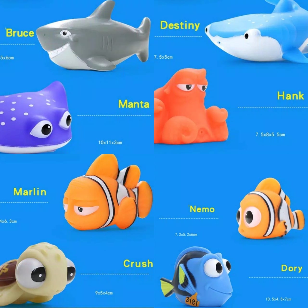 MMTOYS CM-M1 Mainan Mandi Anak Bayi Mainan Karet Ikan Semprot Tembak Air Baby Bath Mainan Edukasi-1