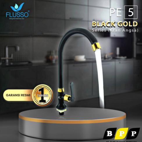 @#@#@#] Keran Wastafel Cuci Piring Black Gold 1/2 Drat Jantung Kuningan| 821