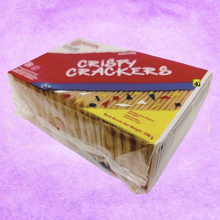 

NISSIN Crispy Crackers Original 225 gr gram Kemasan Besar Biskuit Snack Makanan Ringan Kraker Renyah Gurih Kue Cookies Kukis Chiki Ciki Camilan Cemilan Kering Jajan Jajanan Anak Instan Siap Saji Kemasan Bahan Kebutuhan Sajian Parcel Shoppa Corner Malang