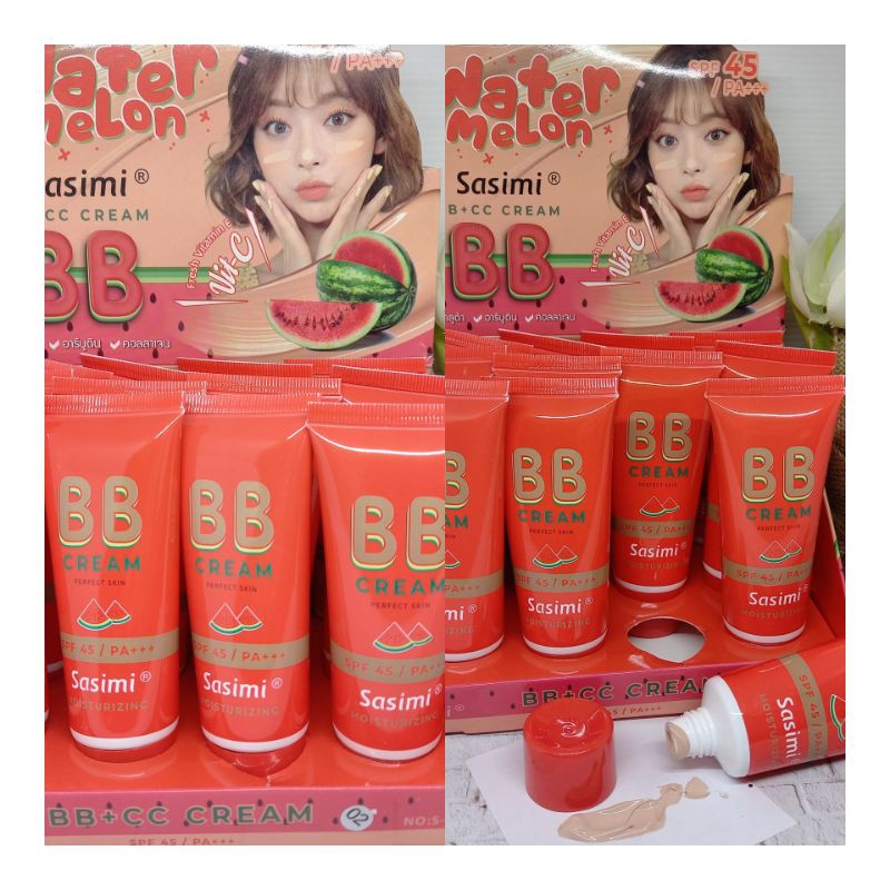 BB +CC CREAM SASIMI WATER MELON PERPCS NO.1993