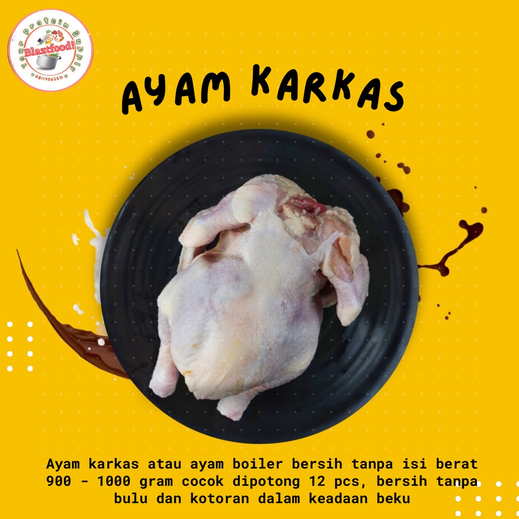 

Ayam Karkas Utuh Beku 900 - 1000 Gram