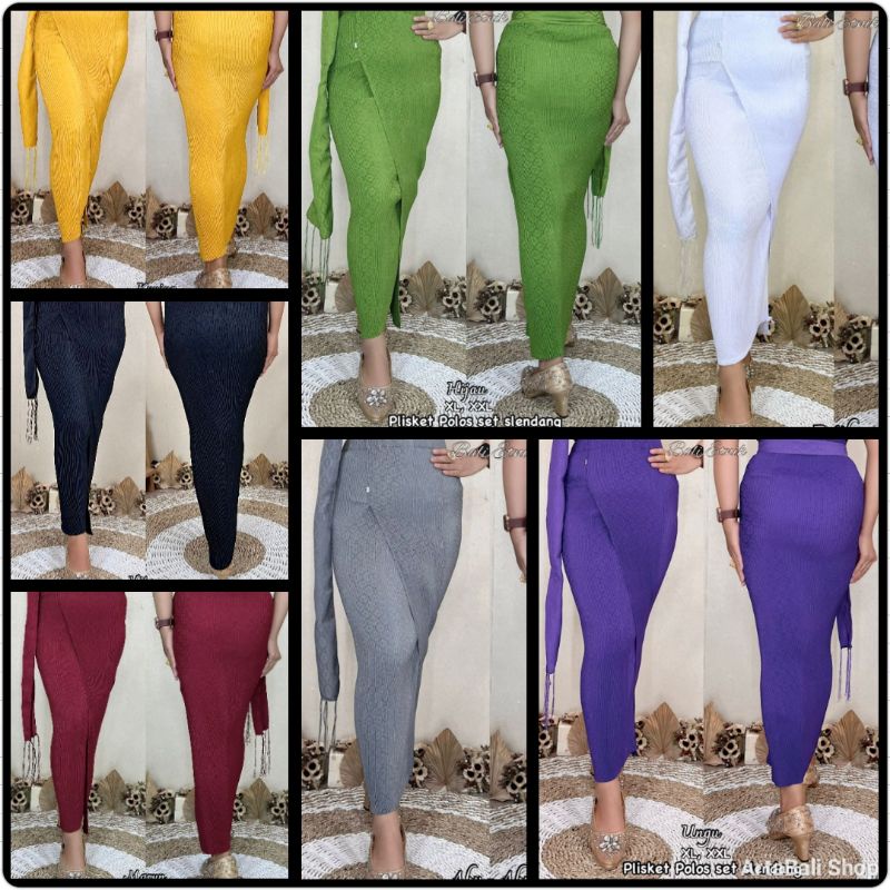 Kamen Jadi Plisket Polos Sutra Dolby