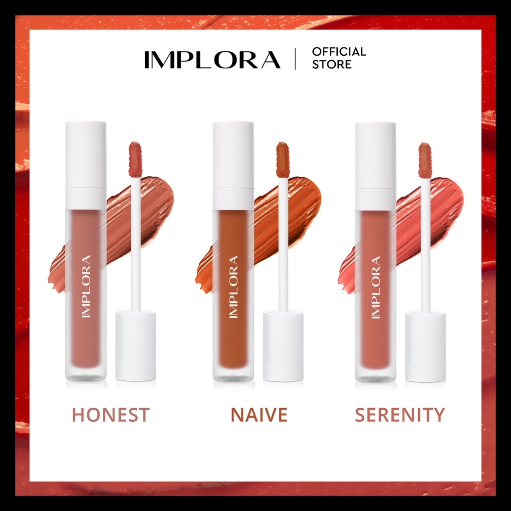 IMPLORA LIP VELVET | LIP CREAM IMPLORA LIPSTIK BPOM ORIGINAL