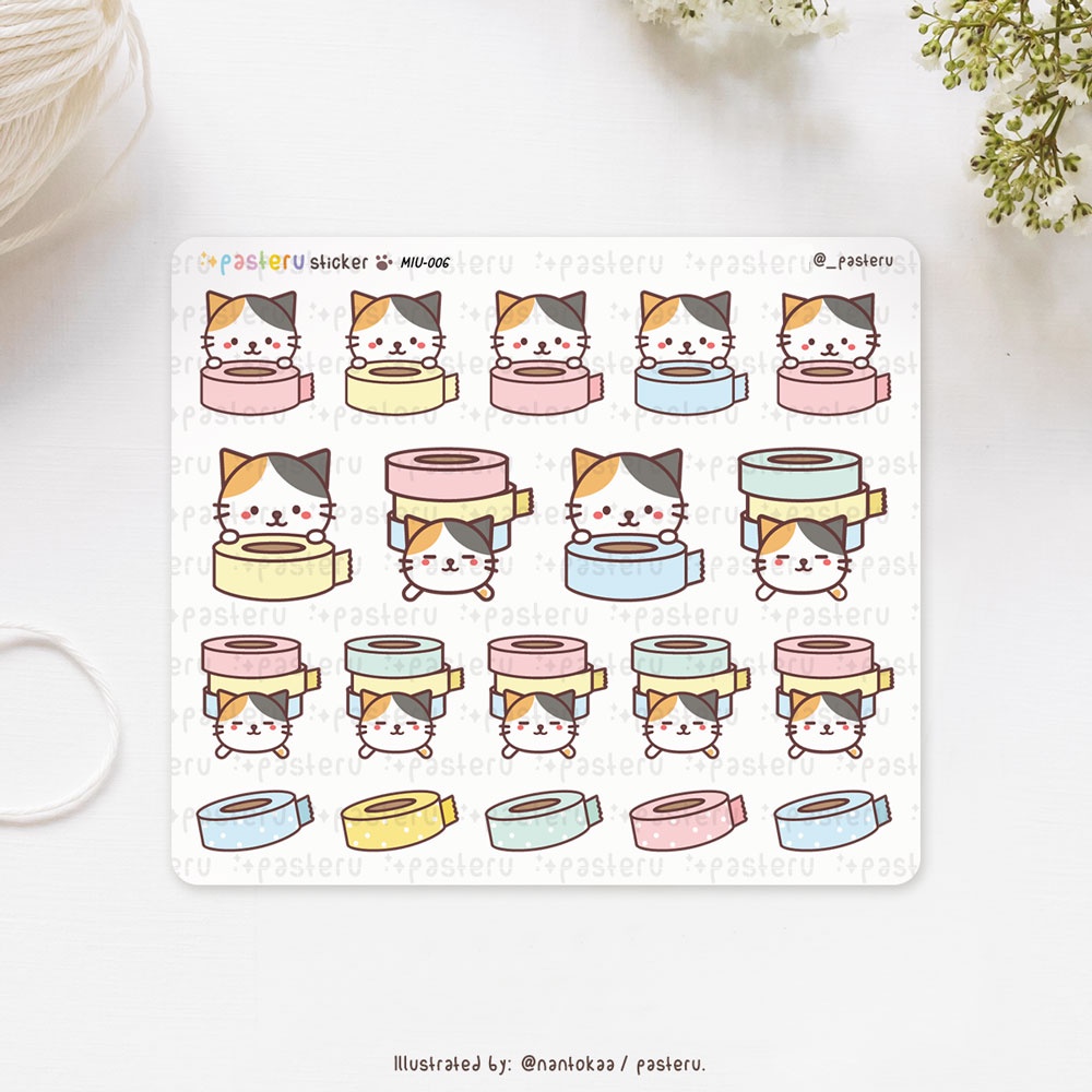 

Kawaii Cat Washitape | Pasteru Planner Journal Sticker