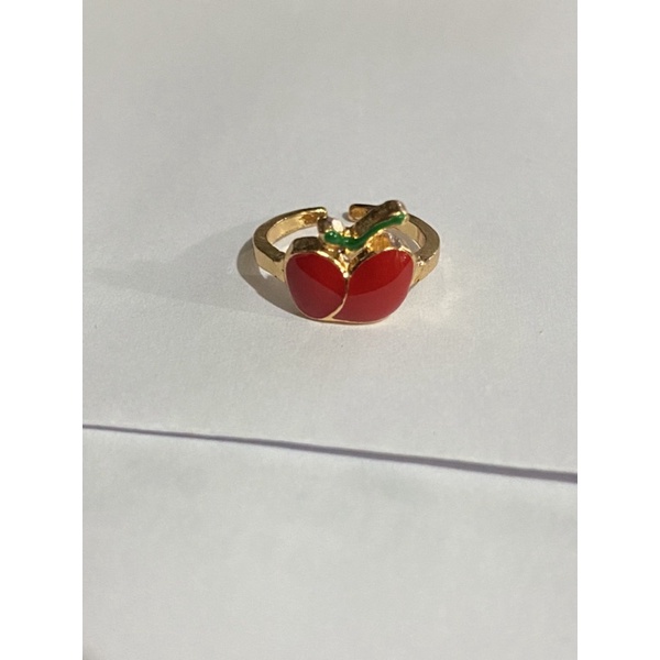 Y446 Cincin Anak Anak Perempuan Pony Murah Cincin Anak Perempuan apel Unicorn Lapis Emas Anti Karat 