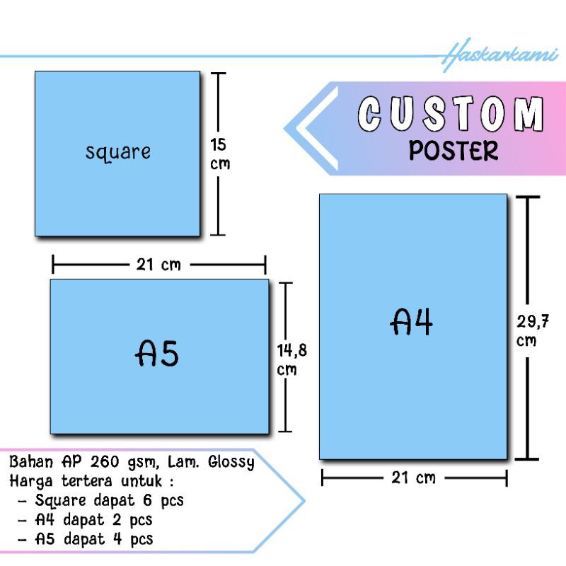

Custom Poster Square, A5, A4 [ Harap Cek Deskripsi Produk ]