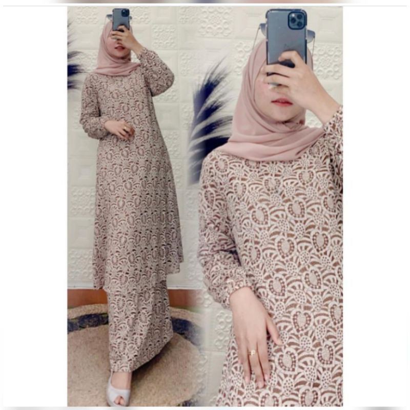 Gamis Malaysia Brukat by Famys hijab