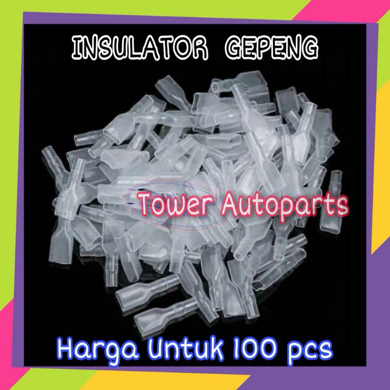 Paket Murah 100pcs - Insulator Kondom Karet Skun Terminal Gepeng Cewek Berkualitas