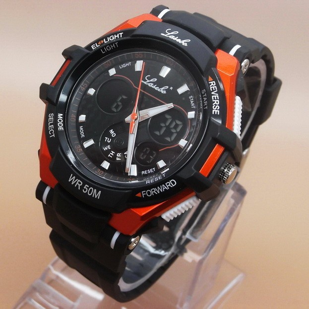 Jam tangan  lasebo sporty pria original anti air