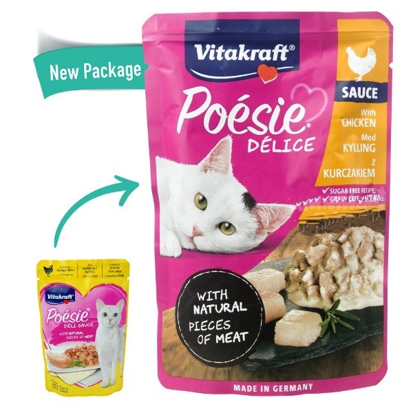 Vitakraft Poesie Deli Sauce Chicken Fillet Makanan Kucing Basah Wet