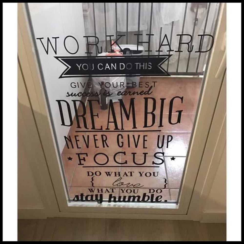Jual Wall Sticker Dinding Kaca Motivasi Kata Bijak Work Hard Jual Wall Sticker Dinding Kaca Motivasi Kata Bijak Work Hard