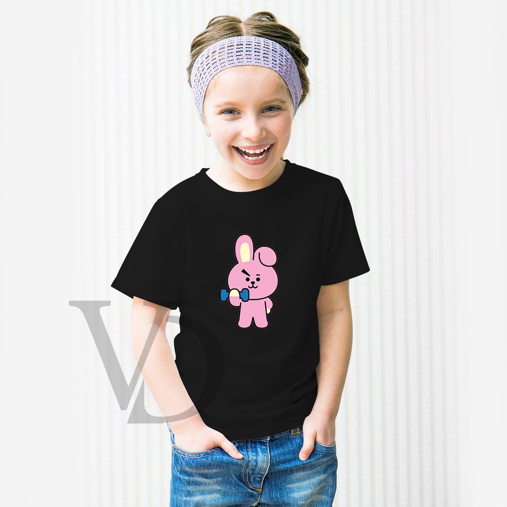 Kaos Anak Perempuan &amp; Laki - laki Unisex BT21 cooky / kaos anak lucu / baju jungkook / baju line