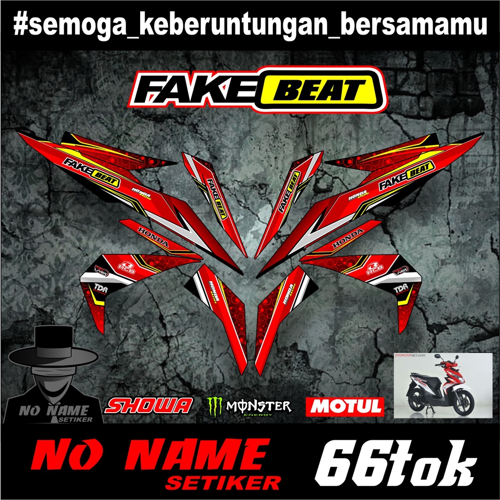 Striping stiker setiker Motor Beat esp (66tok) 2016 2017 2018 2019 / Fi New Esp Iss Variasi fake beat