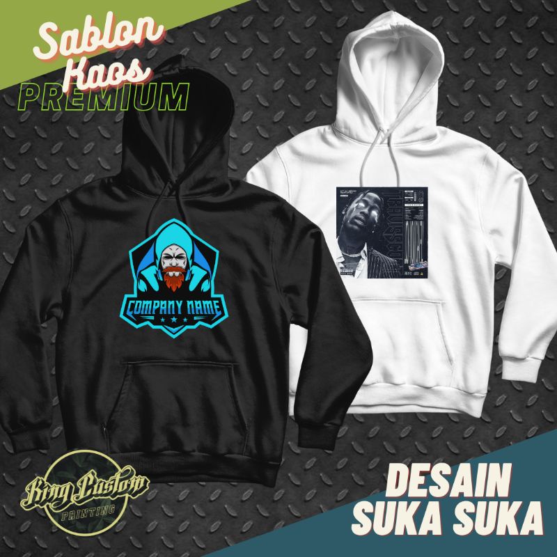 SABLON HOODIE CUSTOM MURAH | SABLON FOTO GAMBAR SABLON SATUAN SABLON HOODIE PREMIUM