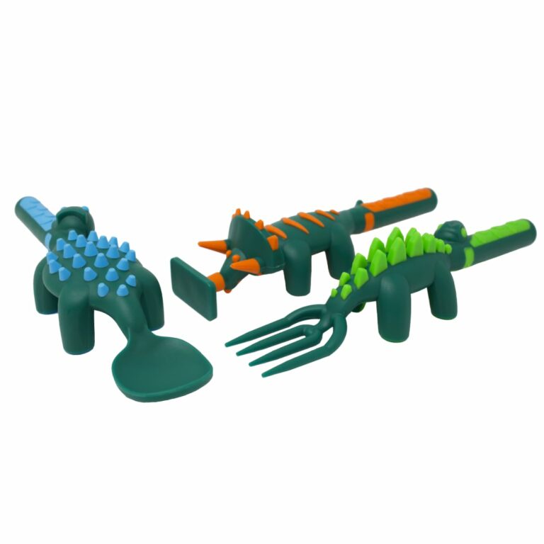 Constructive Eating - Dino Fork, Alat latihan makan bentuk garpu sambil bermain tipe dinosaurus made in USA - Therapy Tools