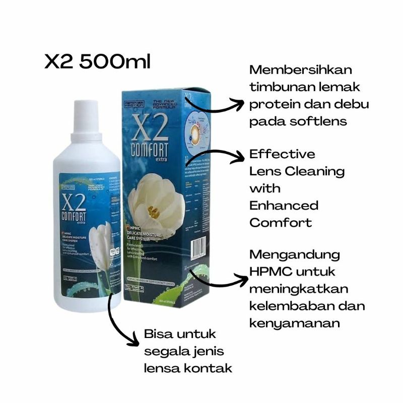 CAIRAN PEMBERSIH SOFTLENS X2 COMFORT EXTRA 500 ML