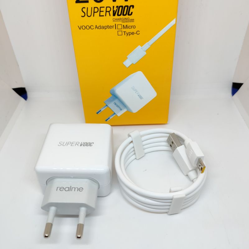 Charger Realme 20W 4A Super VOOC Flash Charging Kabel Micro USB