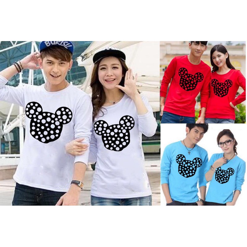 LP Mickey Abstract /  baju couple / kaos couple / baju couple lengan panjang