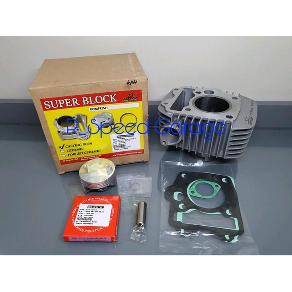 BLOK CAST IRON & FORGED PISTON BRT KARISMA & SUPRA X 125 KPH 55.25