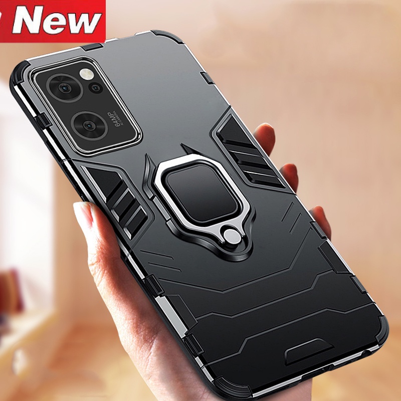 Casing Armor Shockproof + Stand Holder Magnetik Untuk OPPO Reno 7 Pro 5G 7 7 7 7