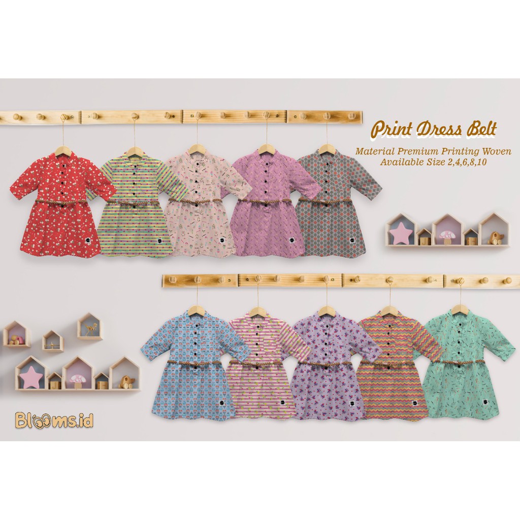 Dress Belt Tunik Anak Bloom id