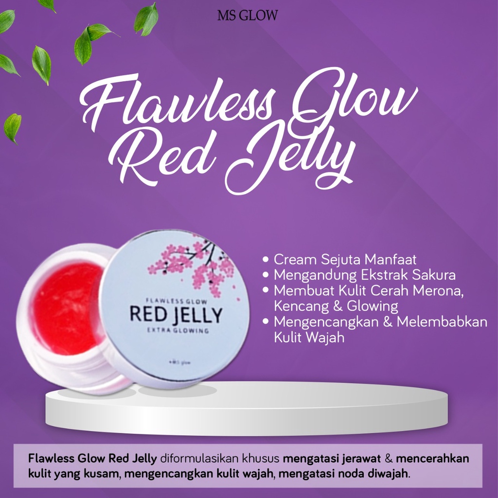 MS GLOW FLAWLESS GLOW RED JELLY ORIGINAL 100% MS GLOW CREAM SEJUTA MANFAAT