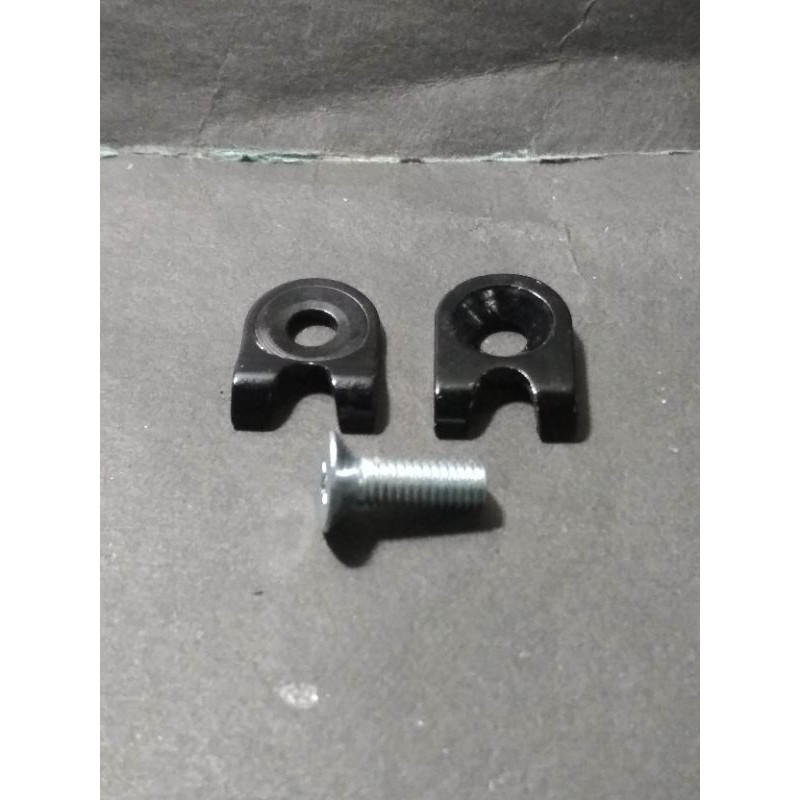 KLEM CLAMP HOLDER KABEL REM DAN SHIPTER 1 JALUR BAHAN ALUMUNIUM COATING