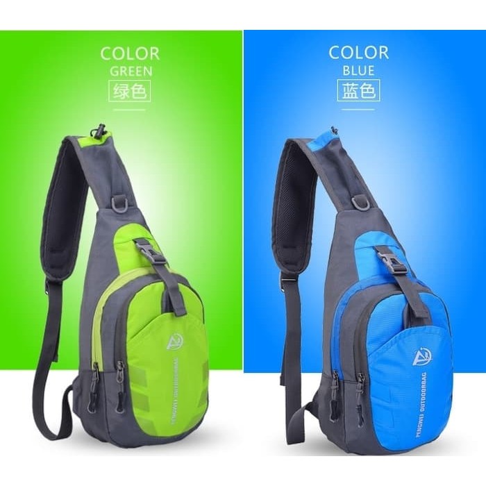 NEW Tas selempang BoBo (waterproof) - Biru - Hijau muda BERKUALITAS