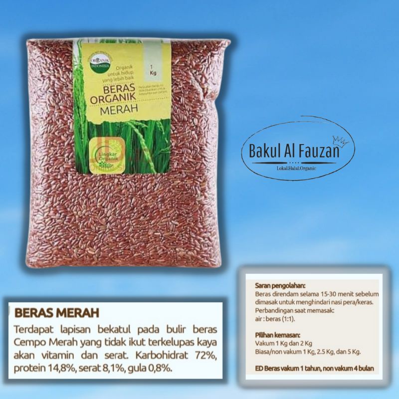 

Beras Merah Organik 1kg | Beras Merah Non GMO | Lingkar Organik | Banjarmasin