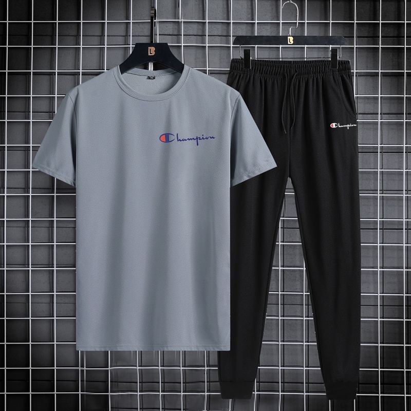 Baju olahraga pria + Celana cowok / celana training pria / kaos distro cowok olahraga SET F11