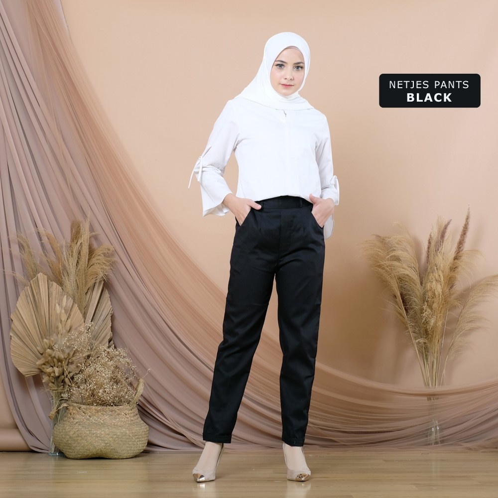 COD - S, M, L, XL, XXL ORIGINAL Celana Panjang Wanita - NETJES Pants SKU COLOR 1 of 2