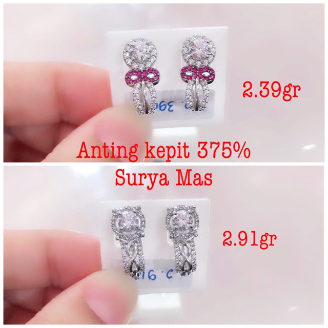 Anting kepit emas 375%