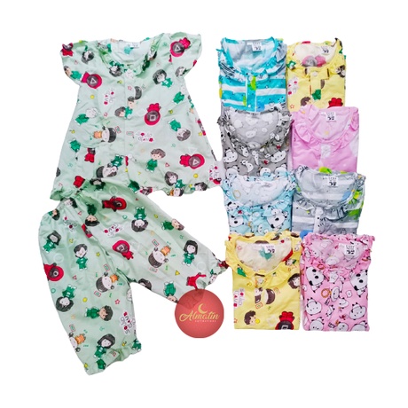 PIYAMA ANAK PEREMPUAN USIA 1-5 TAHUN SIZE S M L
