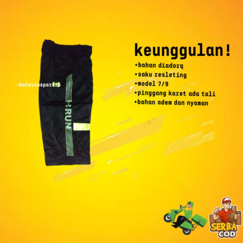 celana pendek short pants trening sontog 3/4 sepeda futsal badminton running gym bahan adem murah