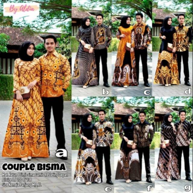 Couple long dress batik 2668 sarimbit