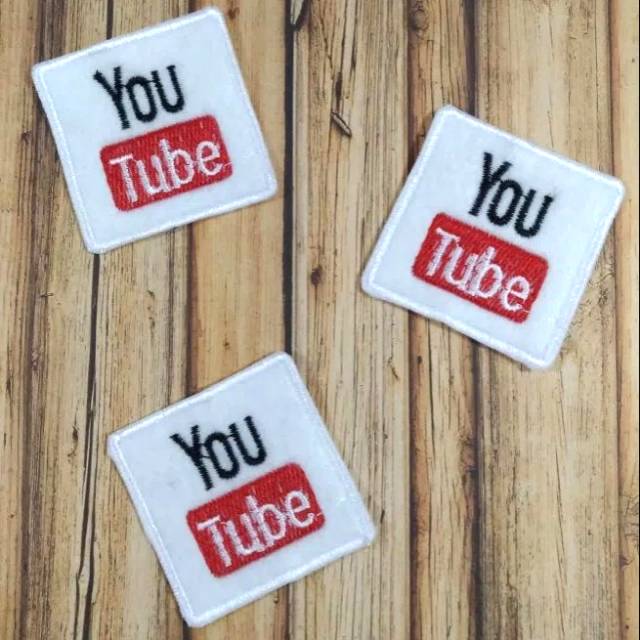 Patch Bordir YOU TUBE / Aplikasi Jahit YOU TUBE / Emblem YOU TUBE